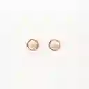 Aretes Topos De Perla En Acero Inoxidable
