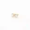 Aretes Topos De Perla En Acero Inoxidable