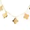 Set Collar Dijes Trébol + Aretes En Acero Inoxidable
