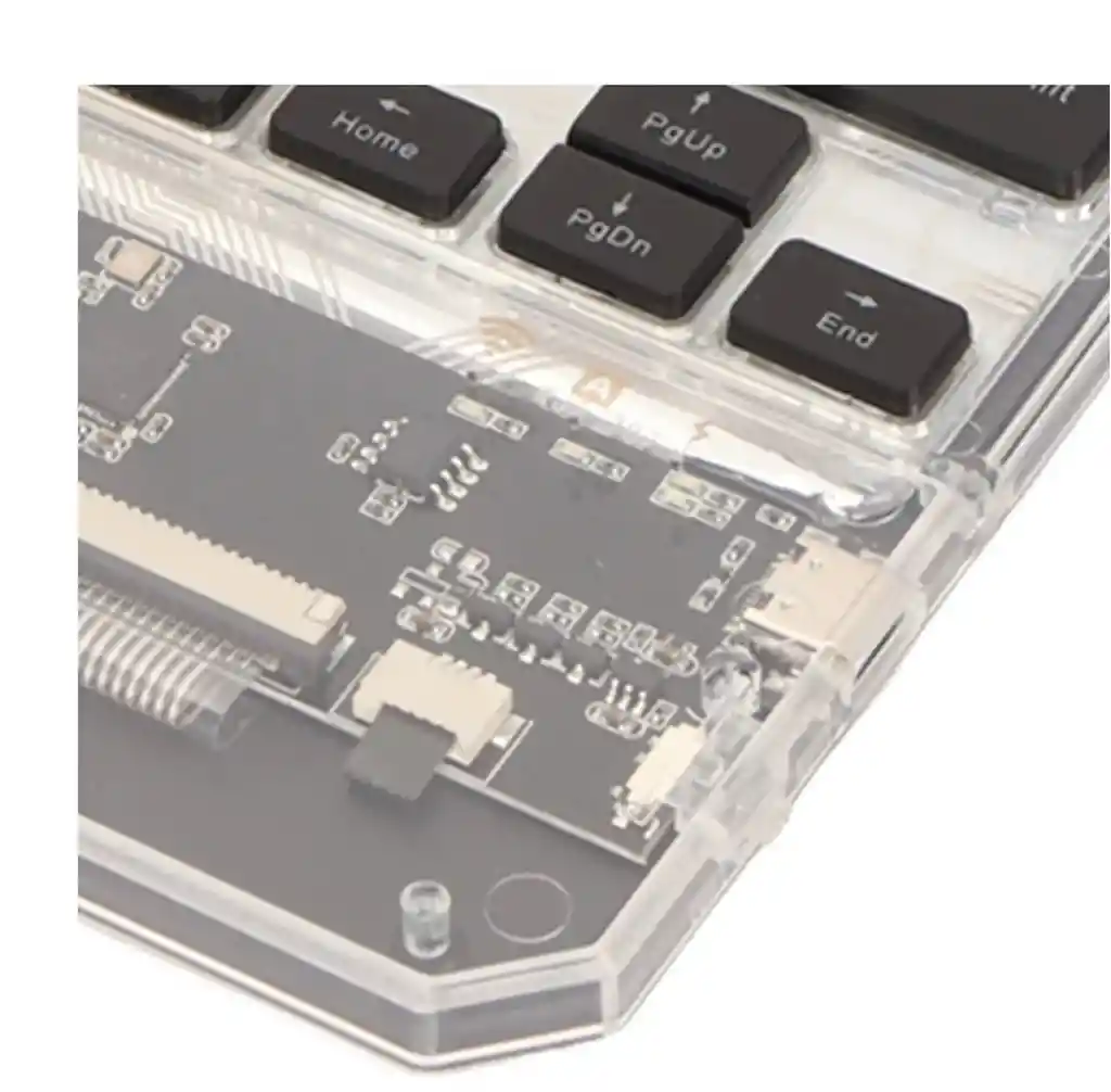Combo Inalambrico Transparente Teclado Bluetooth Recargable Con Mouse Incorporado.