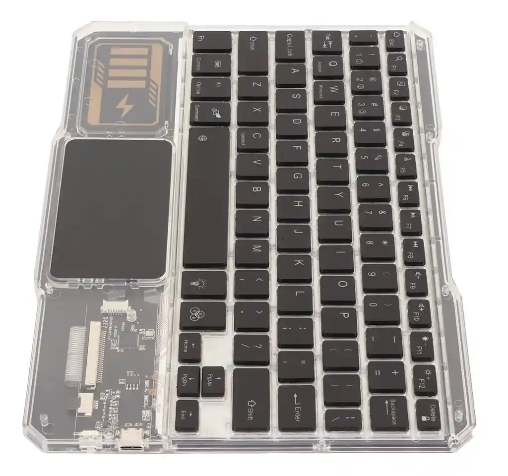 Combo Inalambrico Transparente Teclado Bluetooth Recargable Con Mouse Incorporado.