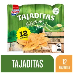 Tajaditas Super Ricas Platano Verde 38g X 12 Und