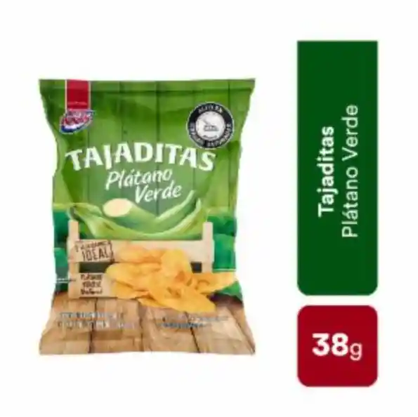 Tajaditas Super Ricas Platano Verde 38g X 12 Und