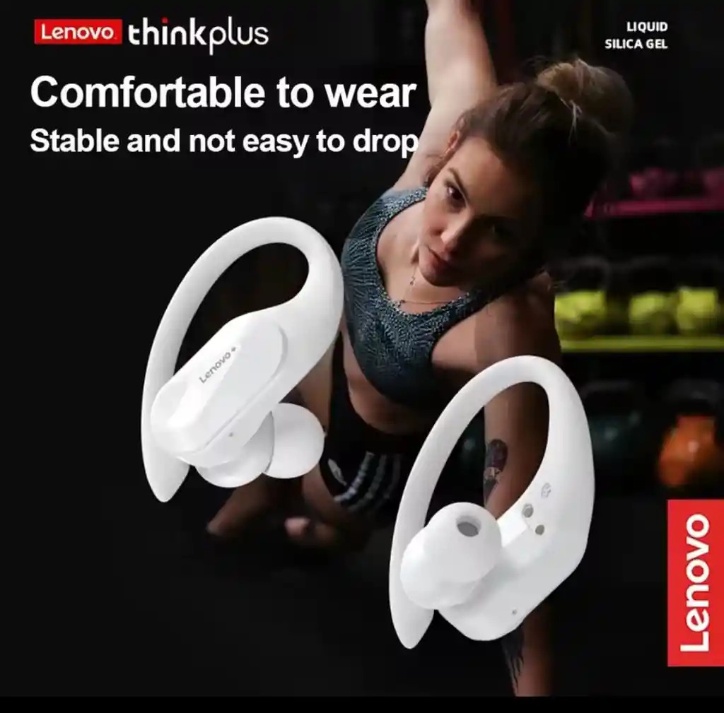 Audífonos Lenovo Lp75 Bluetooth Deportivos Con Ganchos – Blancos