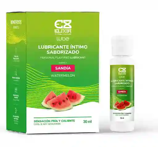 Lubricante Sandia Caliente Anal Vaginal Oral Comestible Saborizado Sexo Marca Premium Elixir Lub Sabor