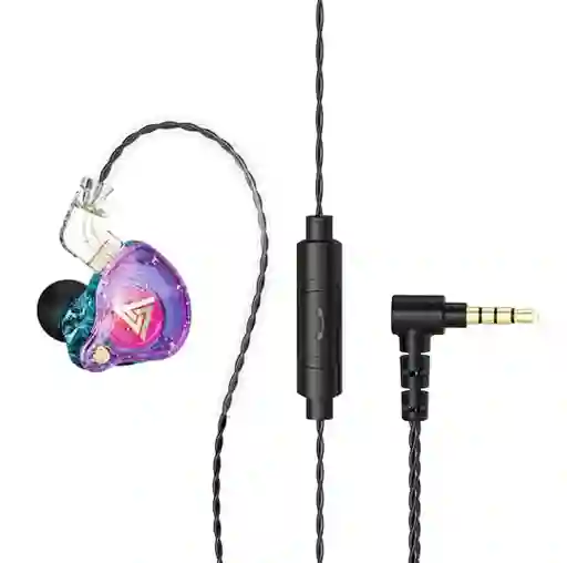 Audífonos Gamer Qkz Ak6 Pro Alámbricos Con Micrófono – Color Morado Galaxy