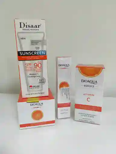 Kit Vitamina C Bioaqua Mas Bloqueador