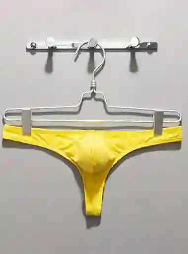 Tanga Lenceria Sexy Gay Masculino Hilo Lancería Erotica Hilo Dental Suspensorio Amarillo