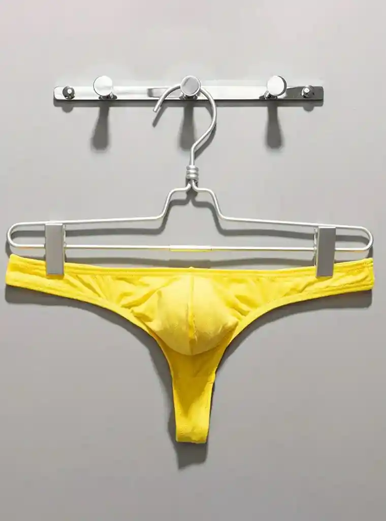 Tanga Lenceria Sexy Gay Masculino Hilo Lancería Erotica Hilo Dental Suspensorio Amarillo