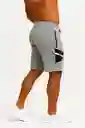 Pantaloneta Deportiva Gris Claro Con Bolsillos Talla Unica