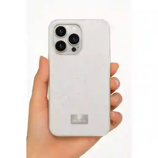 Funda Case Para Iphone 16 Pro Max De Lujo Blanco Con Destellos / Swarovski