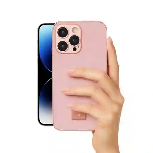 Funda Case Para Iphone 16 Pro Max De Lujo Rosa Con Destellos / Swarovski