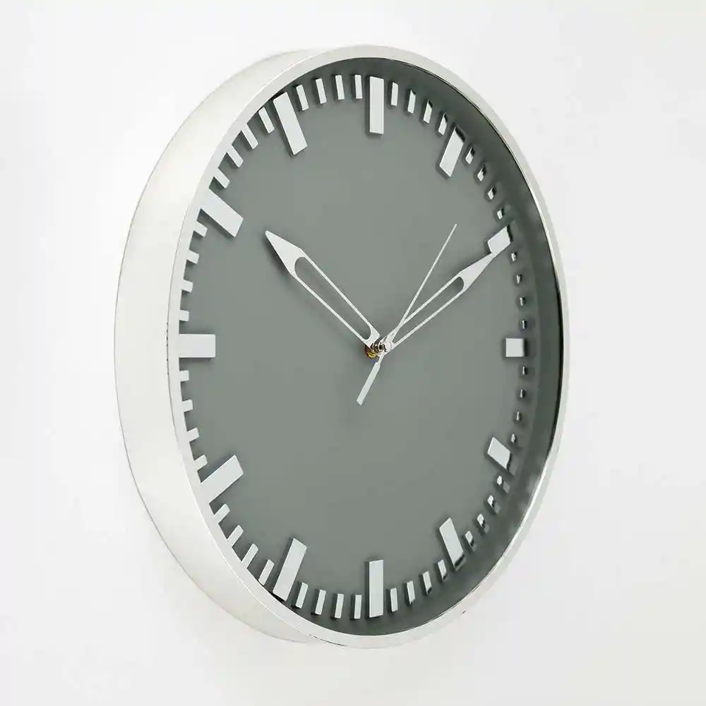 Reloj Pared Concepts Crystal Blue Cm Plateado Plastico