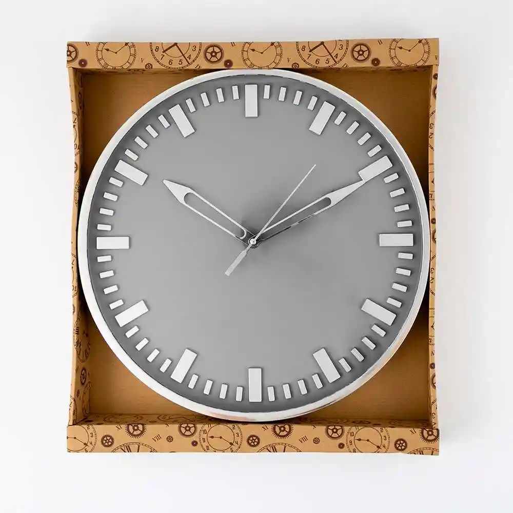 Reloj Pared Concepts Crystal Blue Cm Plateado Plastico