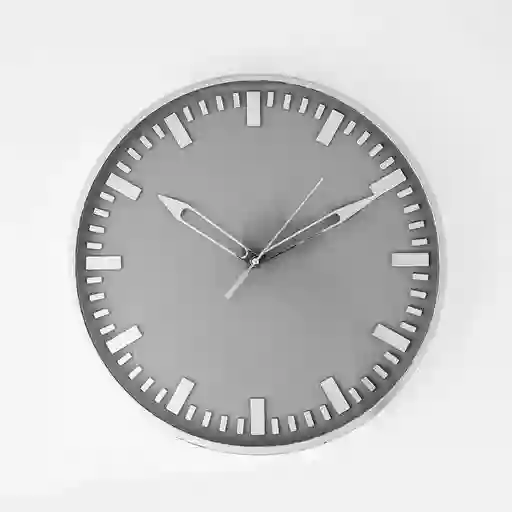 Reloj Pared Concepts Crystal Blue Cm Plateado Plastico