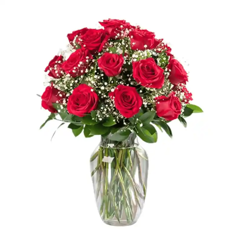 Flores, Florero Con Rosas