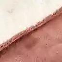 Cobija Expressions Flannel-sherpa Queen 200x220cm Rose Poliester