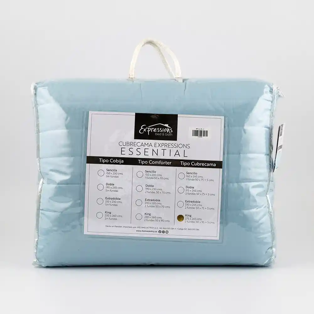 Cubrecama Expressions Montana 90gr King Azul 100% Microfibra