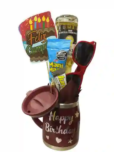 Vaso Térmico Regalo Obsequio Happy Birthday Feliz Cumpleaños X1