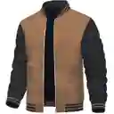 Chaqueta Hombre Gamuza Sintetica Beisbolera Casual