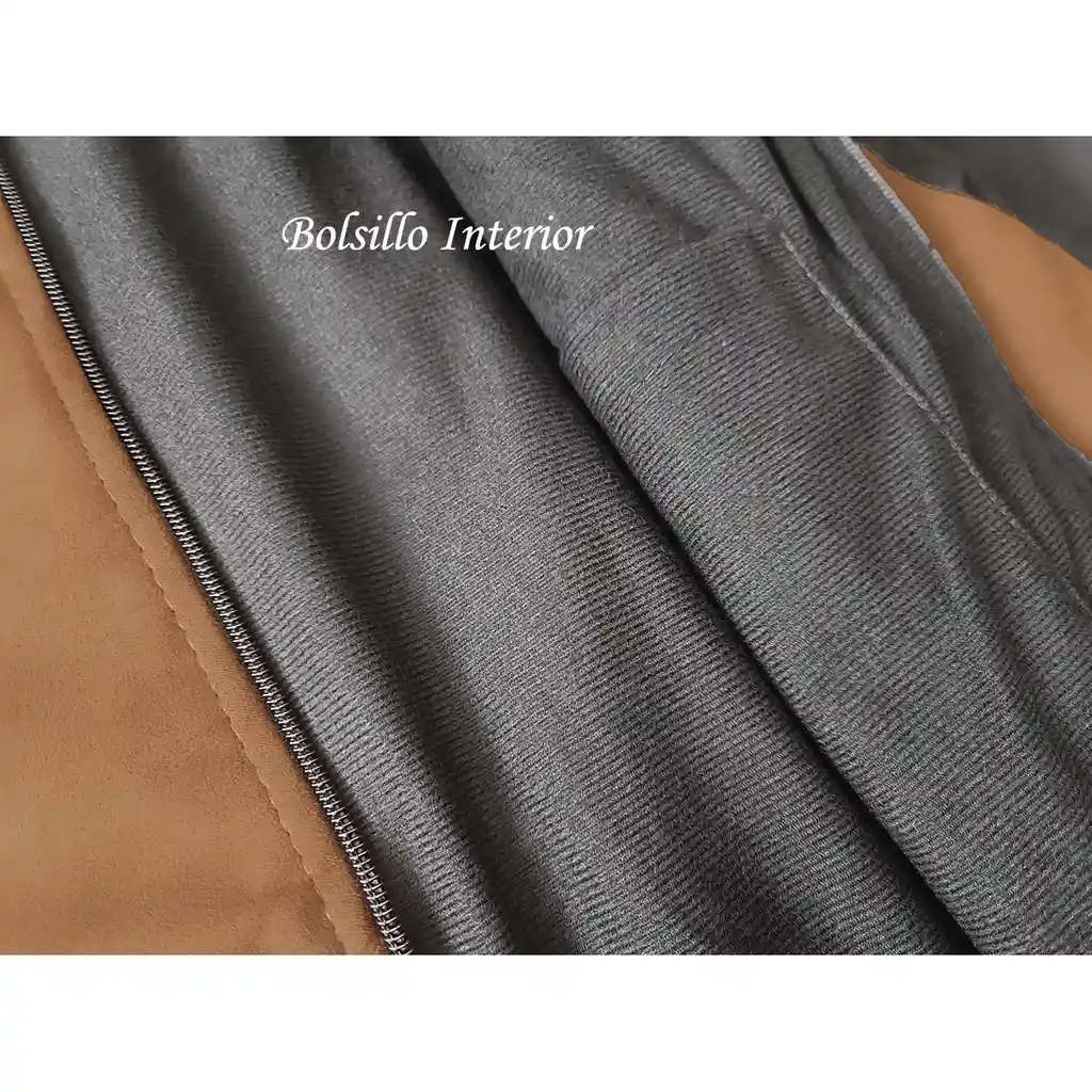 Chaqueta Hombre Gamuza Sintetica Beisbolera Casual