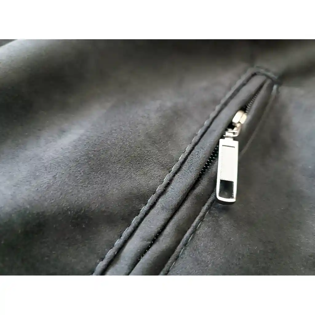Chaqueta Hombre Gamuza Sintetica Beisbolera Casual