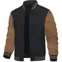 Chaqueta Hombre Gamuza Sintetica Beisbolera Casual