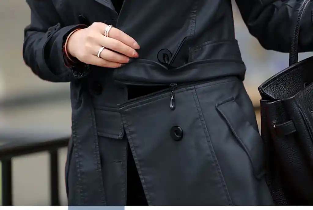 Gabardina Chaqueta Gaban-negro