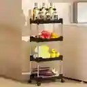 Estante Mueble Organizador Carro 4 Niveles Multiusos Almacenamiento Ruedas