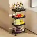Estante Mueble Organizador Carro 4 Niveles Multiusos Almacenamiento Ruedas