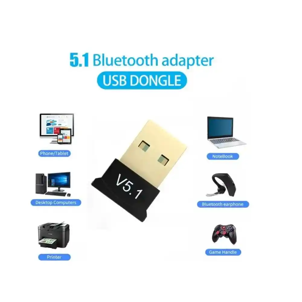 Bluetooth Mini Usb 5.0 Transmisor Receptor Inalambrico Dongle