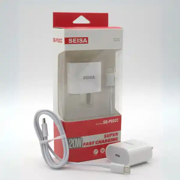 Cargador Con Cable Usb-c | Seisa Sq-p02cc 20 W – Carga Rápida