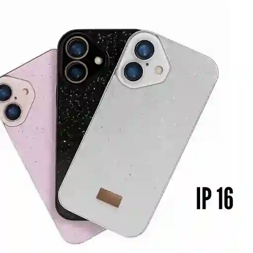 Funda Case Brillante Para Iphone 16 Con Protector De Cámara – Borde Metalizado | Swarovski