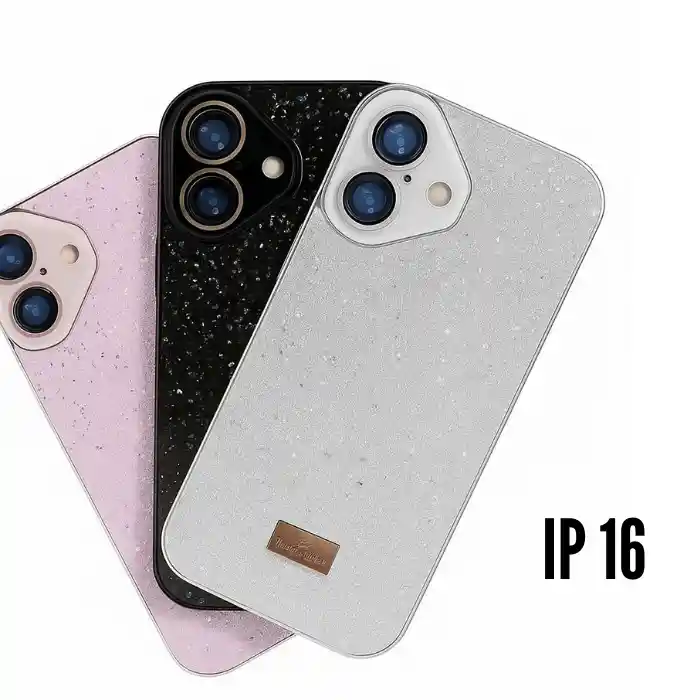 Funda Case Brillante Para Iphone 16 Con Protector De Cámara – Borde Metalizado | Swarovski