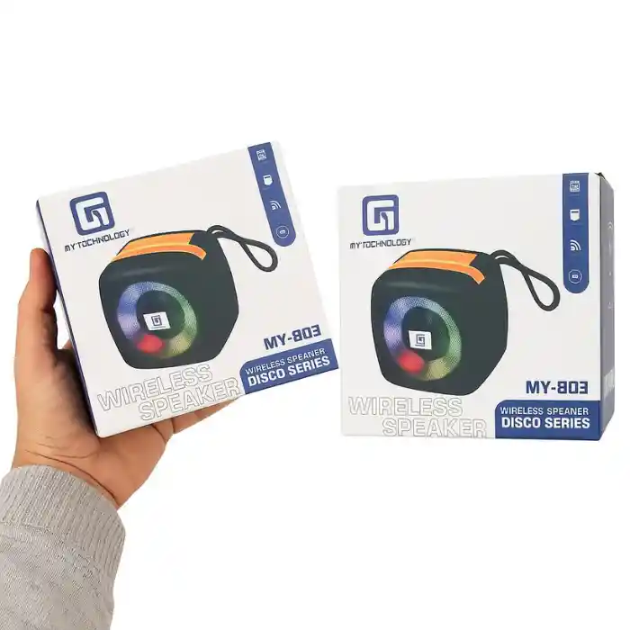 Parlante Bluetooth My-803 Con Luces Led Rgb