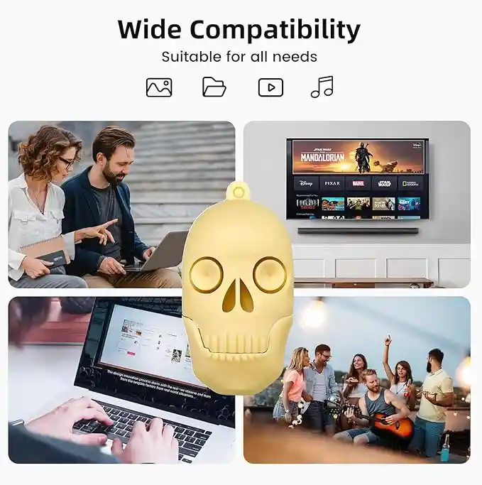 Memoria Usb Cabeza Forma De Calavera 32 Gb Usb