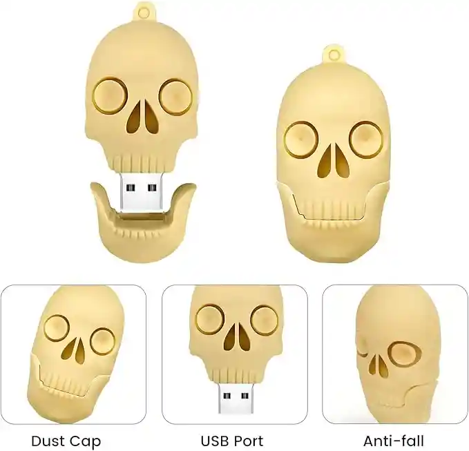 Memoria Usb Cabeza Forma De Calavera 32 Gb Usb