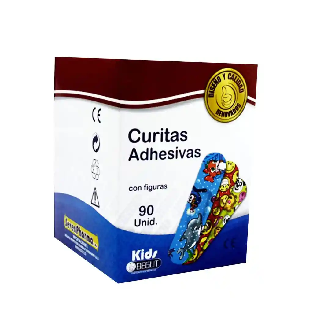 Curas Adhesivas Con Figuras Begut Caja X 90 Und