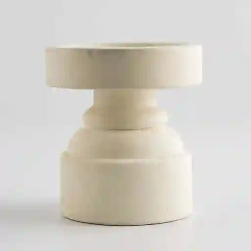 Portavelas Concepts Eclectic 9x10cm Blanco Madera