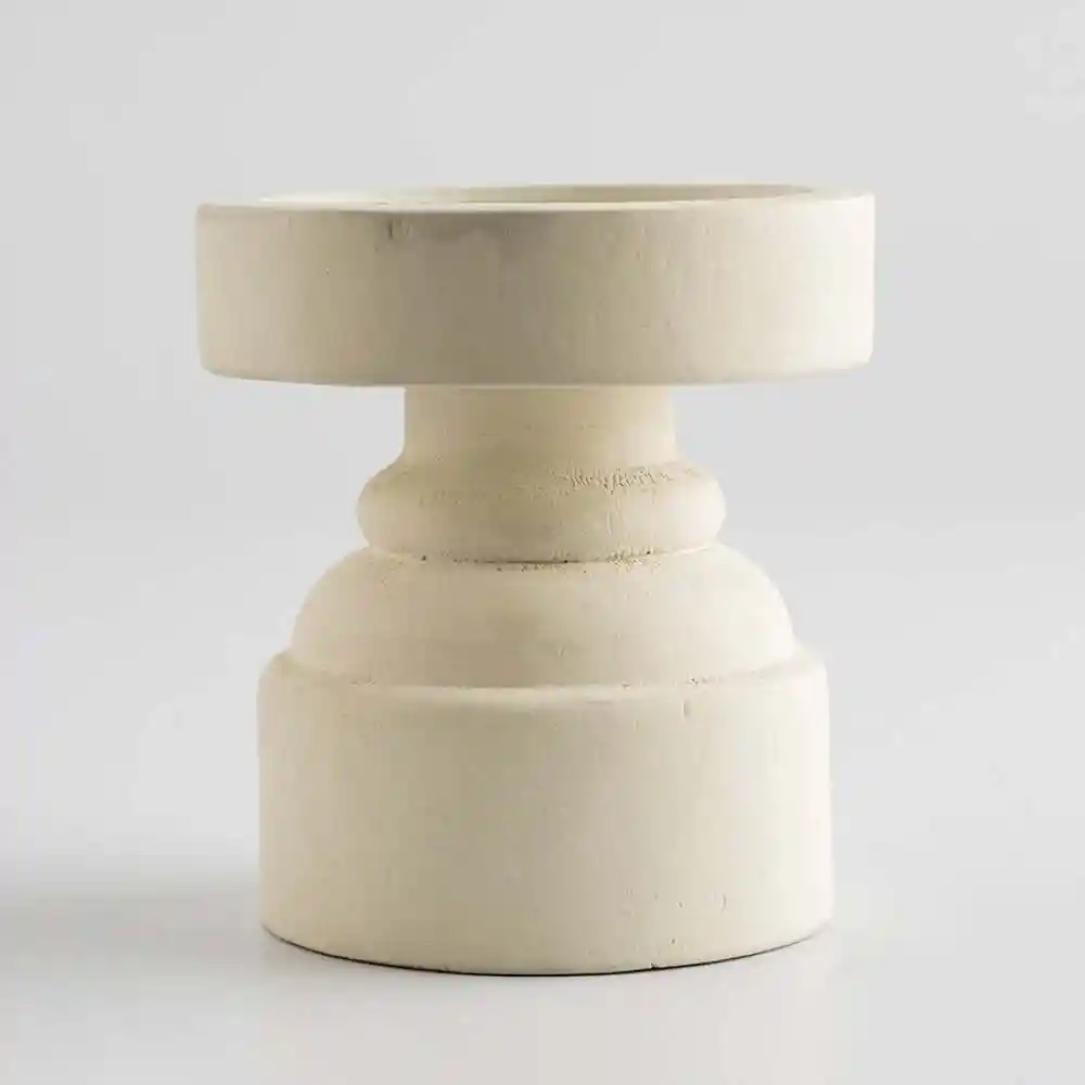 Portavelas Concepts Eclectic 9x10cm Blanco Madera