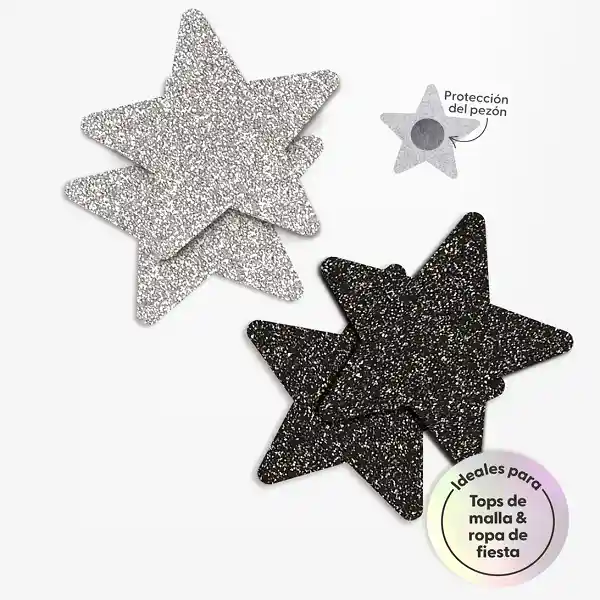 Sticker Cubre Pezones Estrella Nipskin® Star Of The Night 2 Pares