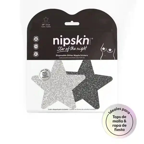 Sticker Cubre Pezones Estrella Nipskin® Star Of The Night 2 Pares