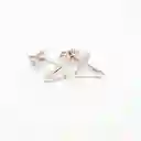 Aretes Topos En Forma De T En Plata Esterlina 925