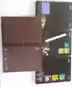 Libreta Negra Pasta Dura Rayada De Hoja Negra 80 Hojas
