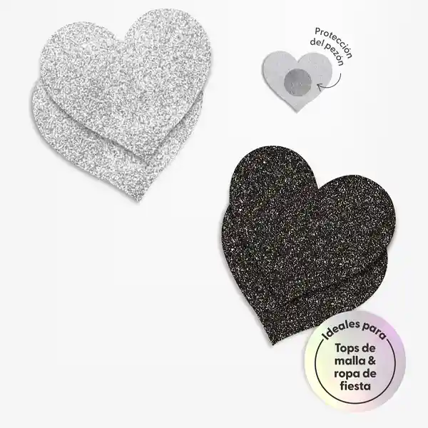 Sticker Cubre Pezones Corazon Nipskin® Party Heart 2 Pares