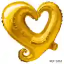 Globo Figura Corazón Metalizado