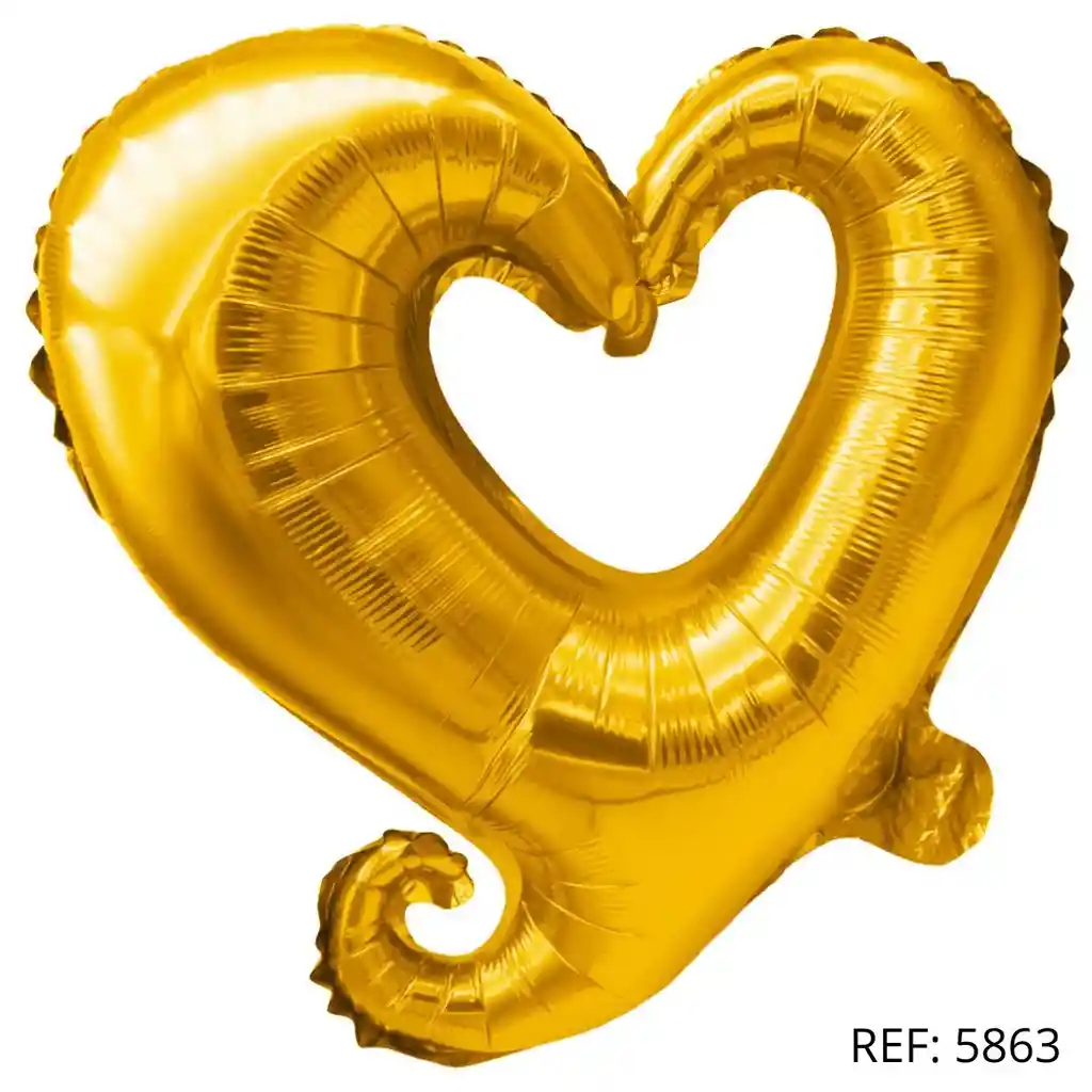 Globo Figura Corazón Metalizado