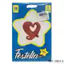 Globo Figura Corazón Metalizado