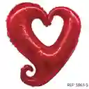 Globo Figura Corazón Metalizado