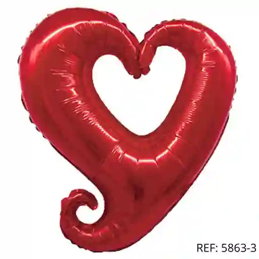 Globo Figura Corazón Metalizado